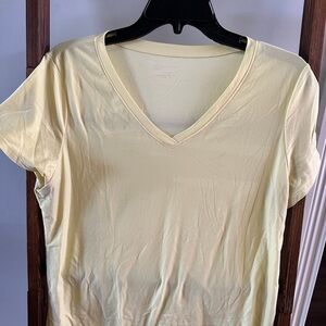 No Boundaries Soft Yellow V-Neck Tee